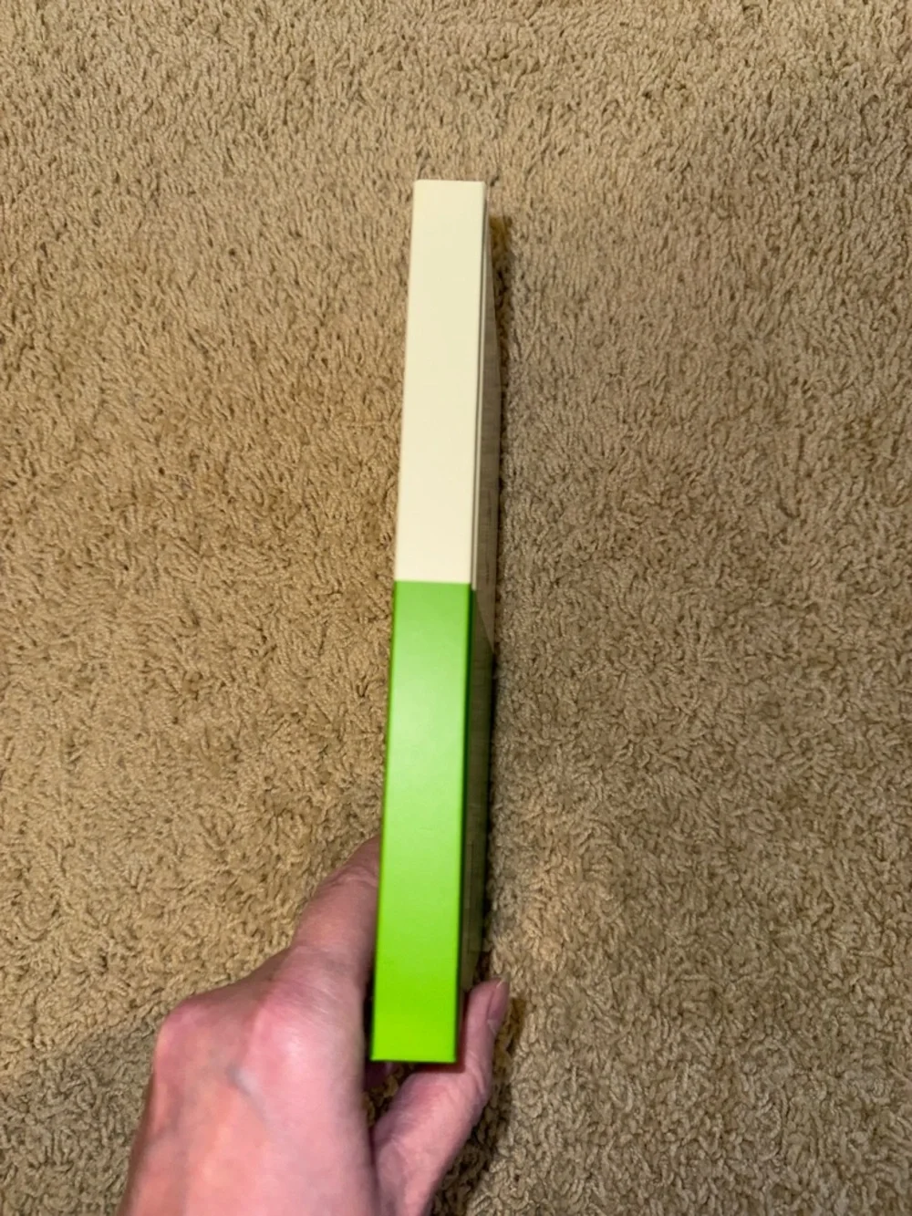 kate spade Two-Tone Initial Hardcover Notebook in Cream & Green